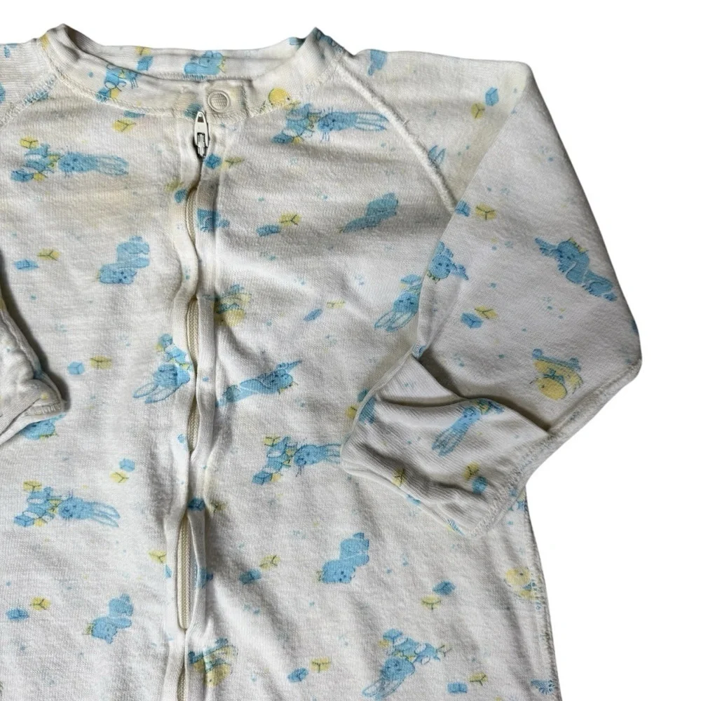 Vintage Baby Hanes Layette Gown NB Infant Size One Piece 100% Cotton Easter